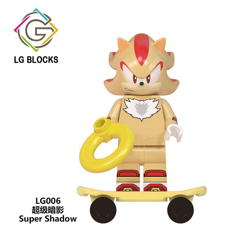 Мини-фигурки Sonic, игрушки Super Sonic the Hedgehog Shadow Nakkururu, строительные блоки LG1001, минифигурки Lego