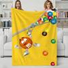 Snack M-MMsChocolateCandies Throw Flannel Blanket Perfect for Sofa Office Bed Travel Sleep Read Relax Camping four season use