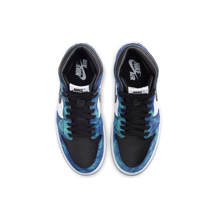 Air Jordan 1 Retro High OG Tie-Dye Women Sneakers Green White Black CD0461-100