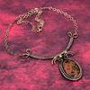 Mahogany obsidian necklace copper wire wrapped necklace gemstone jewelry adjustable chain necklace handmade copper jewelry engagement gifts