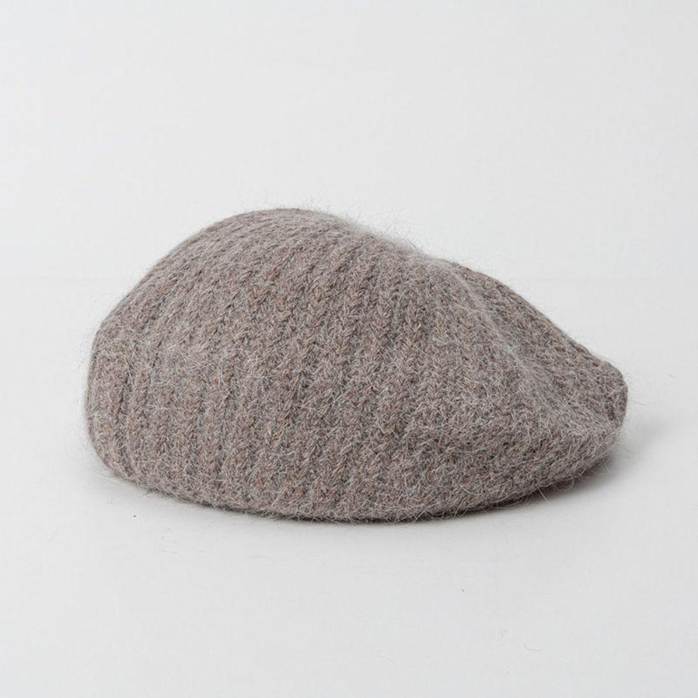 British Style Bonnets Cap Keep Warm Painter Artist Hats Retro Women Knitted Beret Autumn Winter