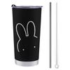 Miffy Mug Coffee Cup Convenience Store Cup Cold Insulation Tumbler Stainless Steel with Lid Portable Gasudeo Direct Drip Gift For Car Character Goods