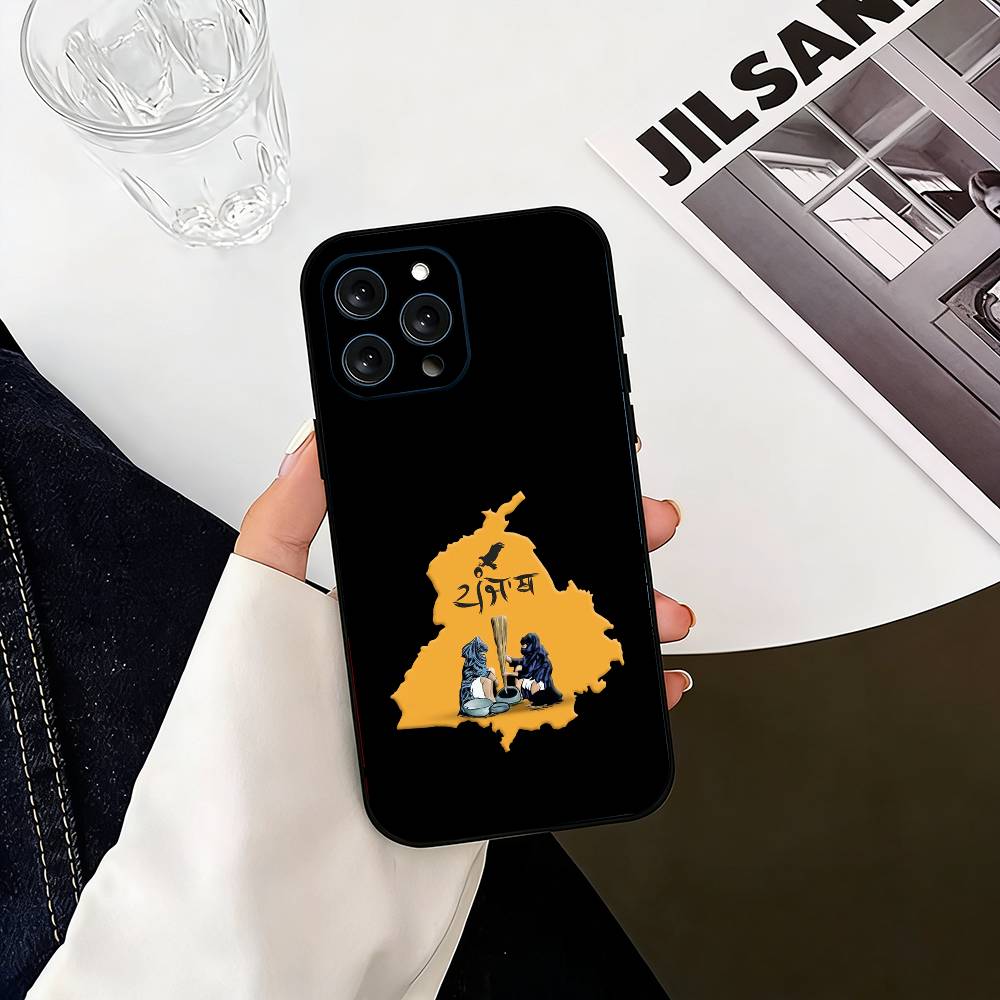 ART P-Punjab Map Phone Case Silicone Soft For IPhone 17 16 15 14 13 12 11 X XR Plus Pro Max Plus