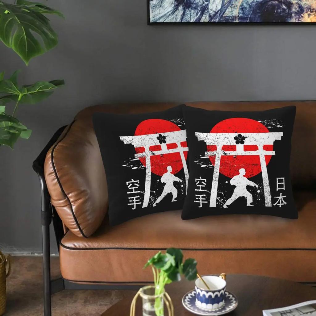 Budo Soul Karate Spirit Martial Arts 2 Pcs Square Pillowcase Pillow Cover Cushion Zip Decorative Comfort Throw Pillow For Home