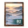 SDMAHL Picture Frame B2 Poster Frame 515x728mm Fit Frame Brown Photo Anniversary Gift 1 Piece Wall
