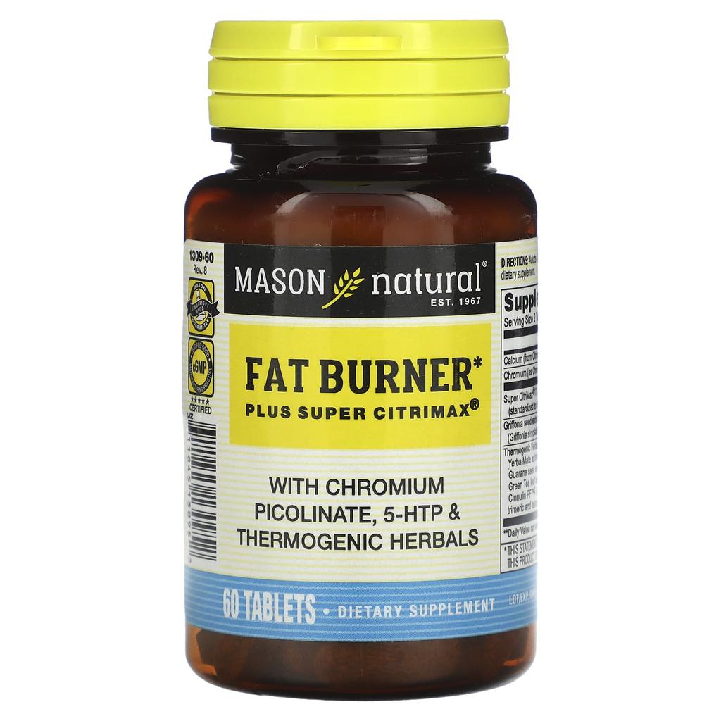Mason Natural Fat Burner Plus Super Citrimax, 60 Tablets