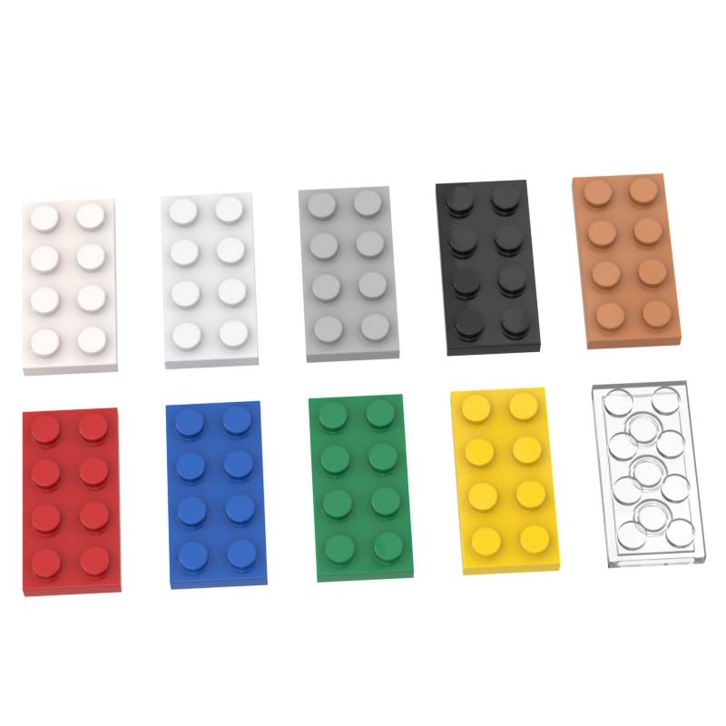 Свинья Радуга Детали MOC 3020 Пластина 2x4 Для Строительных Блоков Детали DIY Совместимые Собирает Образовательные Технологичные Детали Игрушки