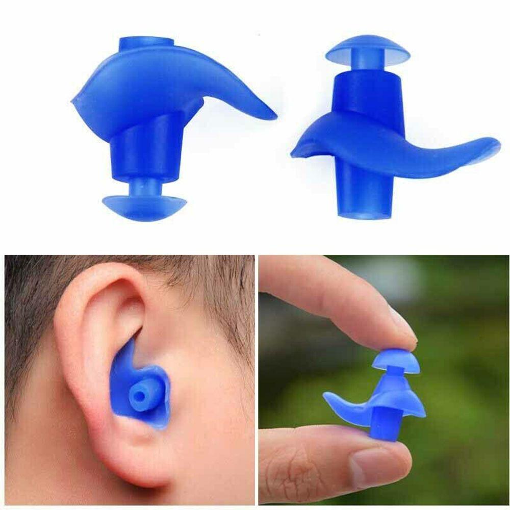 1Pair Soft Blocks Silicone Spiral Waterproof Plug Swimming Ear Protection Diving Earplugs