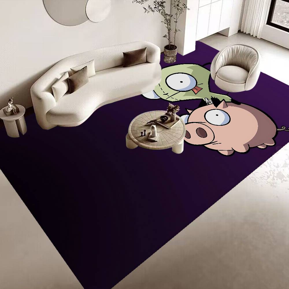 Invader Zim Cartoon Anime Floor Mat Floor Mat Rectangle Anti-slip Home Soft Badmat Front Door Indoor Outdoor Mat Welcome Doormat