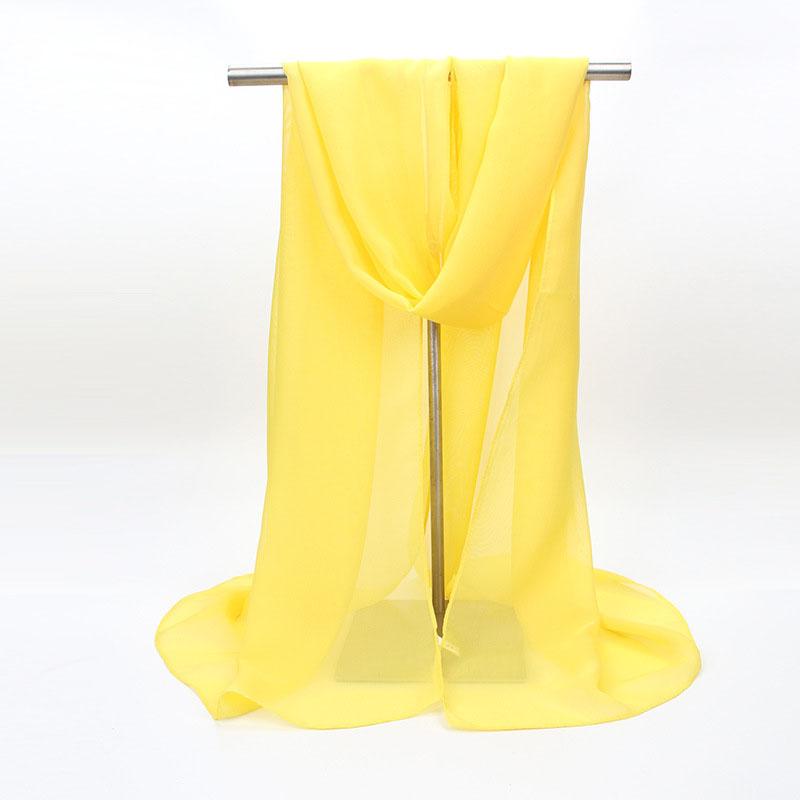 Silk Scarf For Women In Summer Fashionable Shawl Thin And Versatile Spring And Autumn Sand Scarf Long Chiffon Small Strip Scarf