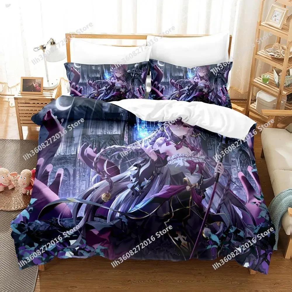 Комплект постельного белья Game Epic Seven Single Twin Full Queen King Size для взрослых и детей, комплект пододеяльников, комплект простыней с 3D-аниме
