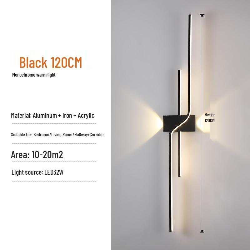 Minimalist Long Strip Light for TV Background, Bedroom, or Staircase Decor
