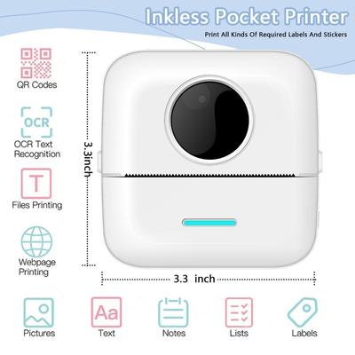 Портативный термопринтер HD Mini Print X5 Mini Bluetooth Wireless Photo Pocket Inkless Multi-funtion Sticker Label Makers