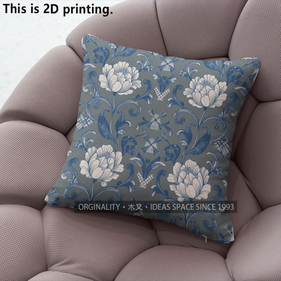 Dutch Delft Blue Throw Pillow Covers Pattern Cushion Cover Suitable for Sofa Bedroom Car Pillow Cover