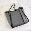 Versatile Colorful Mesh Tote Bag With Large Capacity Perfect For Casual Outings And Beach Trips