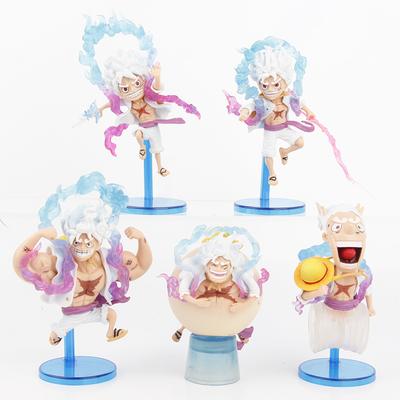 5 шт./комплект One Piece Gear 5 Солнечный Бог Ника Луффи Аниме Фигурки ПВХ Модель Игрушки 12 см