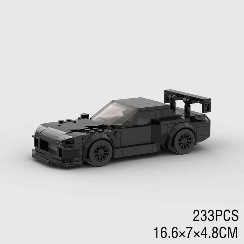 MOC Скоростной гоночный автомобиль Внедорожник Раллийный спортивный Модель Строительные блоки Супер гонщики Транспортное средство Городская Техника Кирпичи Игрушка Рождественский подарок