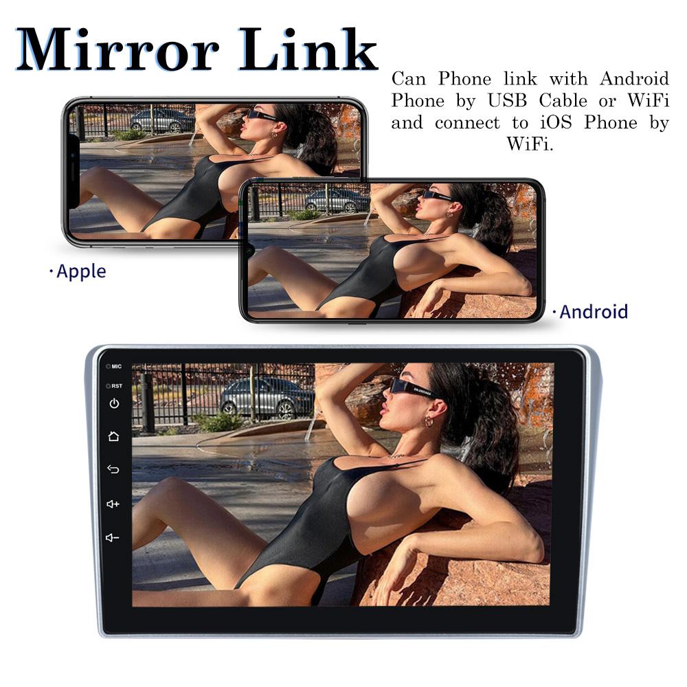 Reakosound Автомобильное радио Carplay 9" GPS Мультимедиа Видео Плеер Android WiFI Камера заднего вида FM Стерео Для Toyota 2002-2008 Avensis