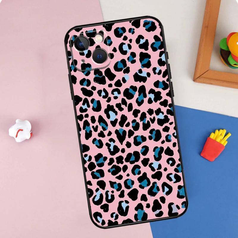 Чехол для мобильного телефона iPhone15 Mini, чехол с тигрово-леопардовым принтом, с защитой от падений.