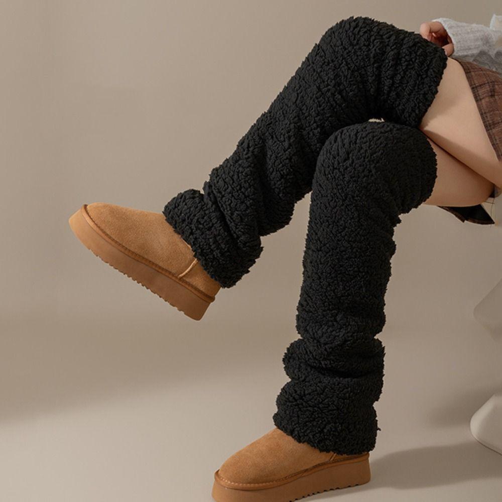 Thicken Warm Winter Foot Cover Hosiery Floor Plush Stockings Cute Coral Fleece Stockings Winter