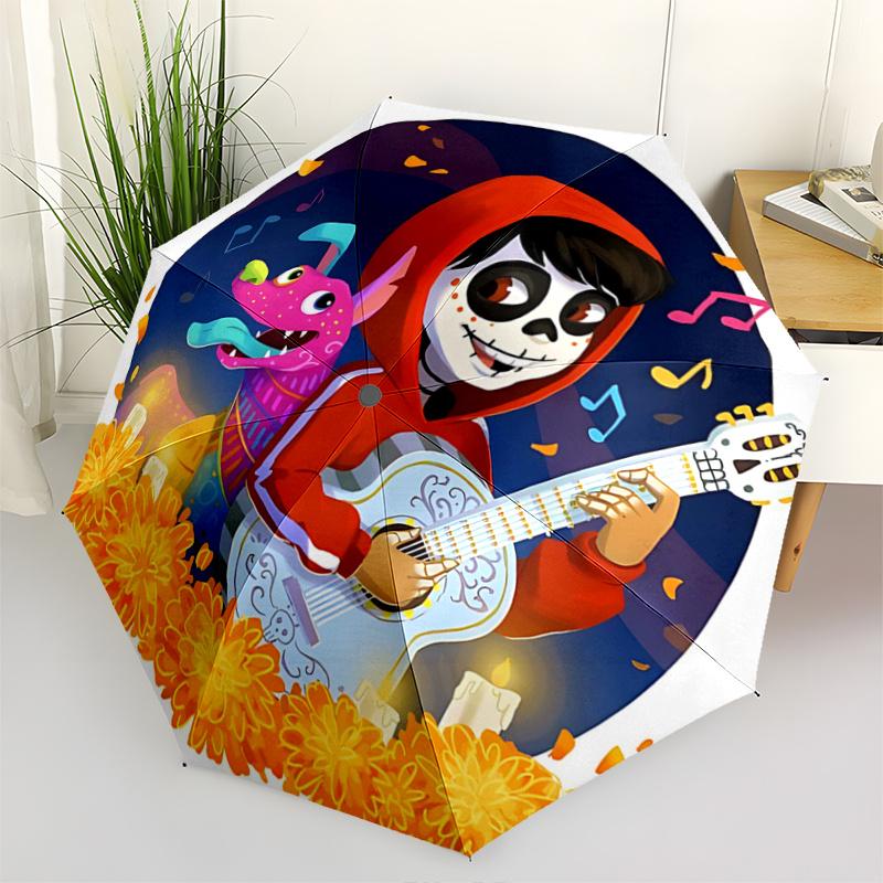 1pc Coco Diego & Miguel Automatic Opening and Closing Umbrella - Small Umbrella Suitable for Various Occasions, Portable 3-Fold Small Umbrel