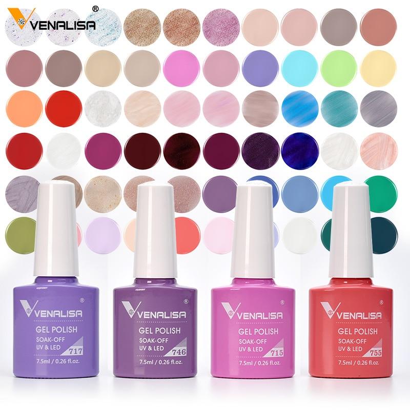 Venalisa 7,5 мл гель-лак для ногтей с блестками цветной гель-лак Soak Off UV LED 60 цветов на выбор