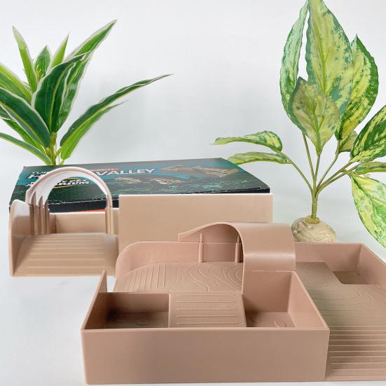 Платформа для купания черепах с корытом для еды. Лестница для подъема. Домик. Пандус для черепахи.