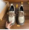 Black Round Head British Style Platform Small Leather Shoes Women's Autumn and Winter 2025 New French Retro Heightening Deep Mouth Single Shoes
