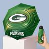 Печатный 5? Green Bay PackersСложить Мини-зонт 8?Складной ветрозащитный зонт с ребрами для женщин, карманный
