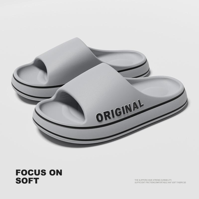 Мужские трендовые новые летние тапочки из ЭВА с мягкой подошвой, облачные шлепанцы, легкая пляжная обувь, мужские противоскользящие сандалии для использования в помещении и на открытом воздухе для пар, ванная комната