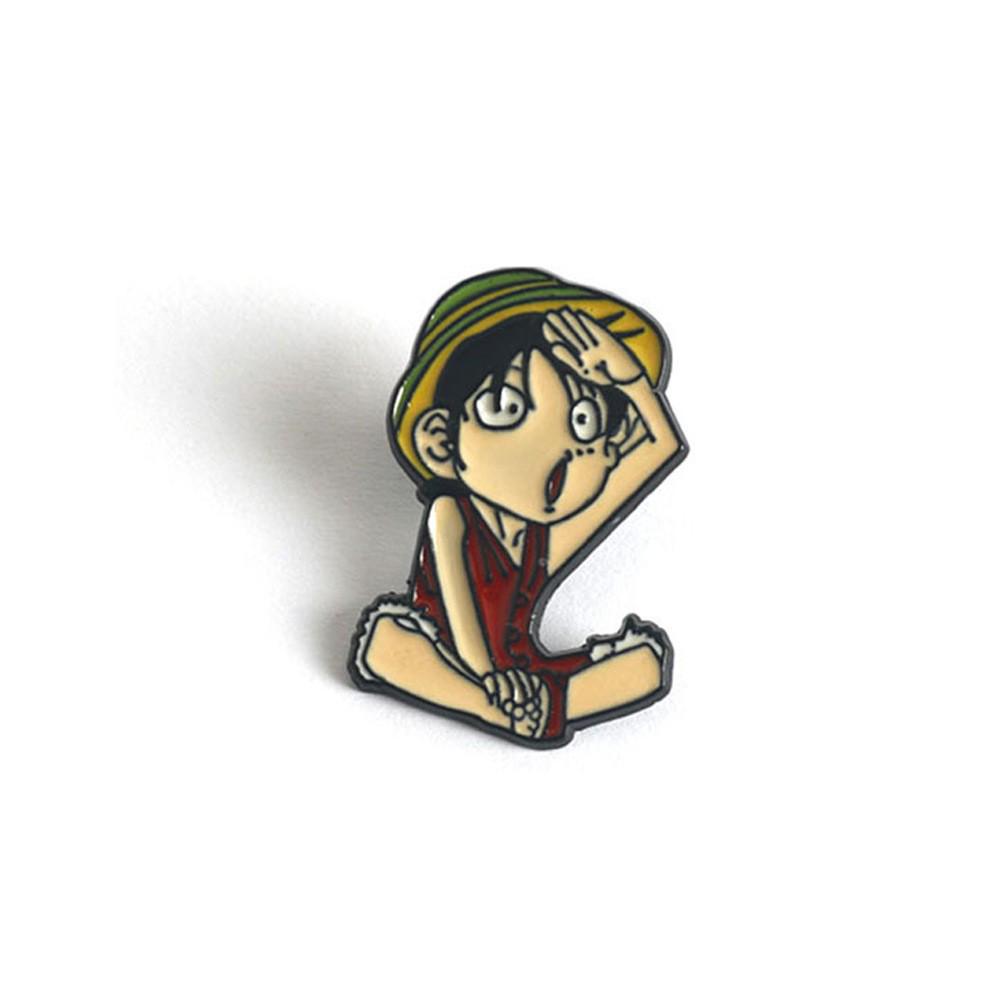 One Piece Луффи и Зоро Пираты Соломенной Шляпы Металлический Значок Брошь