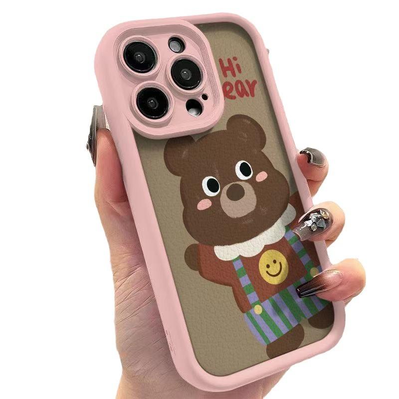Милый и наивный медведь подходит для чехла на мобильный телефон iphone16pro Apple 15/14 мультяшный 13promax новый 12.