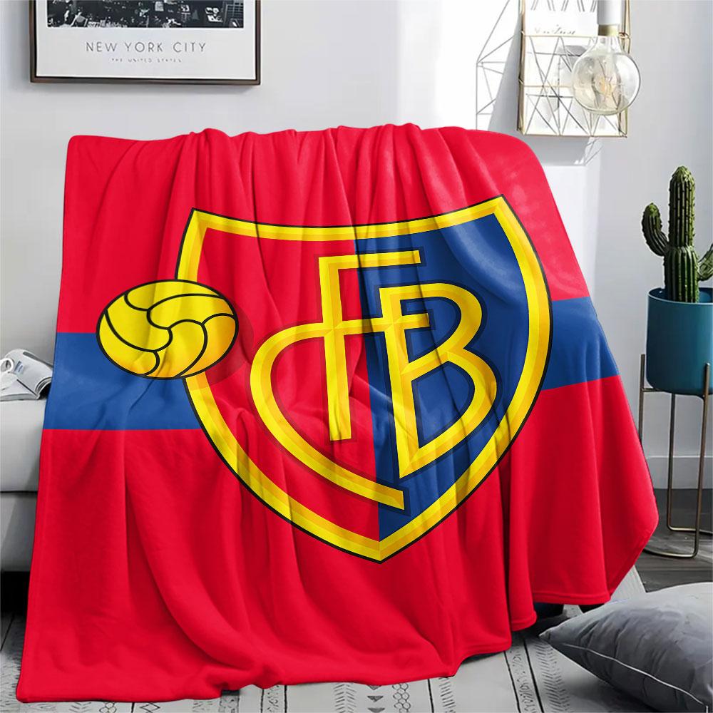 1PC FC Basel Patterned Flannel Blanket Suitable For All Seasons for Home Decor Warmth and Comfort Gifts Holiday Present