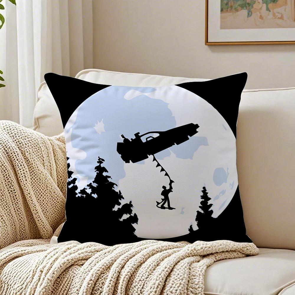 Classic SciFi Movie BBack To The FFuture Cushion Cover Linen Pillowcase Soft for Sofa Bed Home Room Decor