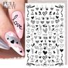Nail Sticker 3D Liner Love Heart Valentine Transfer Beautiful Decals Decoration Nail Art Accessories DIY Design