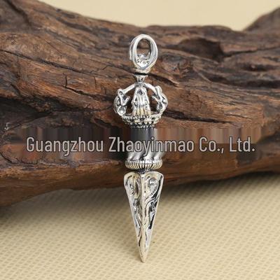 Подвеска Тибетский Дракон Ваджра из стерлингового серебра 925 пробы