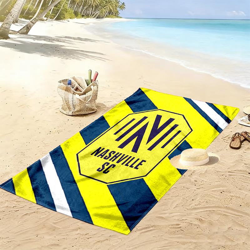 Nashville SC Print Beach Towel, Large Soft Quick Dry Towel for Beach Camping Swimming