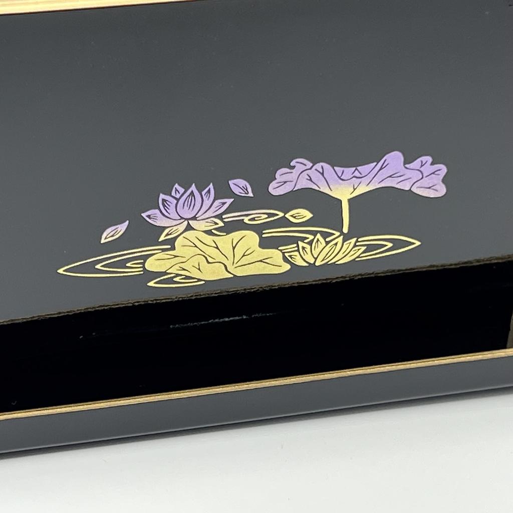 Курильница для благовоний Select Black 5 Incement Incement в наборе из 6 предметов, (золотая граница), дюймы, горелка, поднос, благовония, уголь, зола, укрощение, Япония.