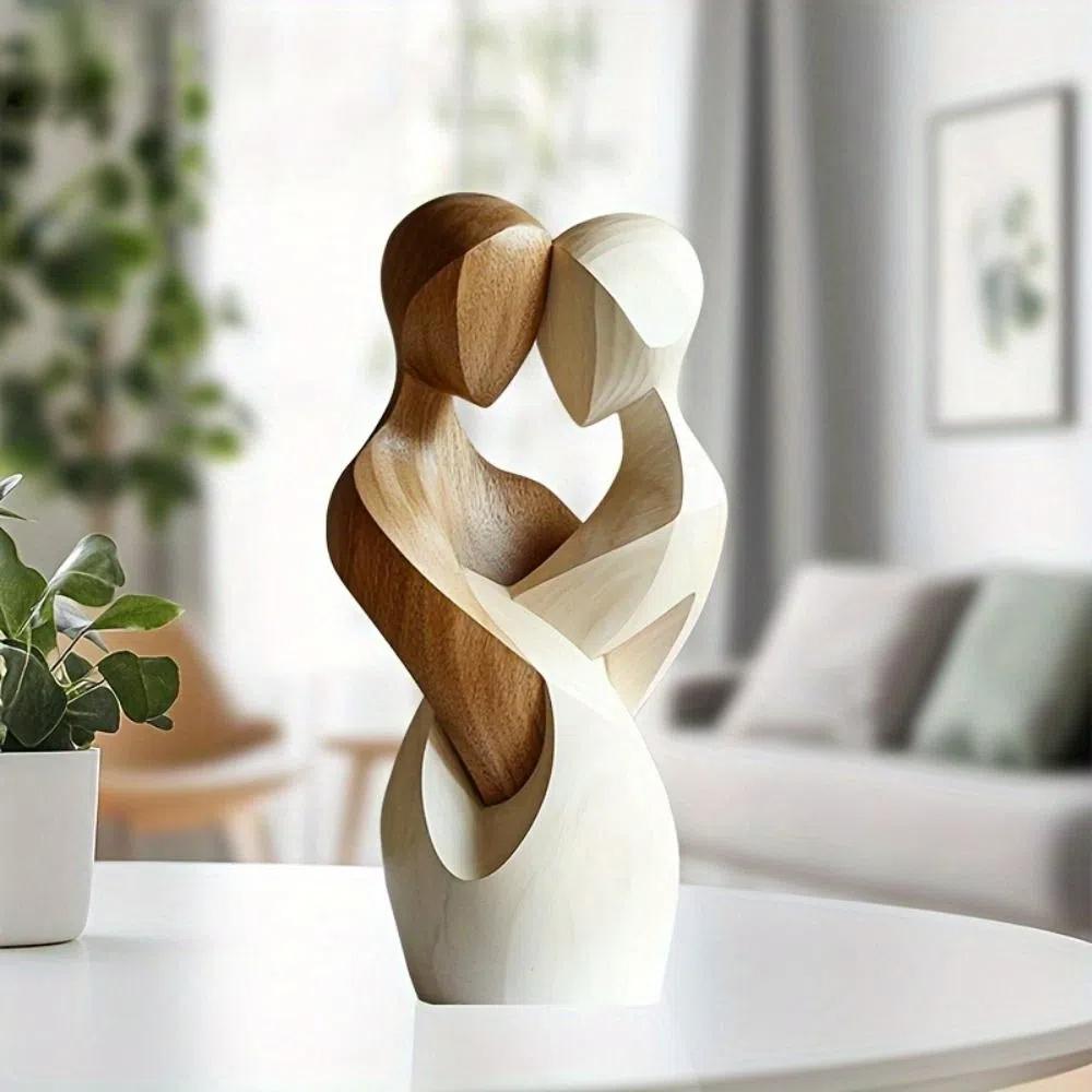 Новая 2D Плоская Статуэтка Объятия Искусственное Дерево Статуэтка Пары Современная Элегантная Декоративная Статуэтка Настольная