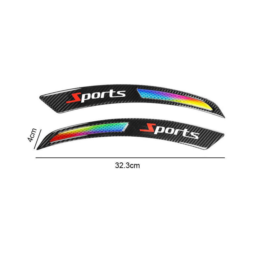 2X накладка на колесную арку автомобиля, светоотражающая полоса для предотвращения столкновений, наклейка с расклешенным краем крыла автомобиля