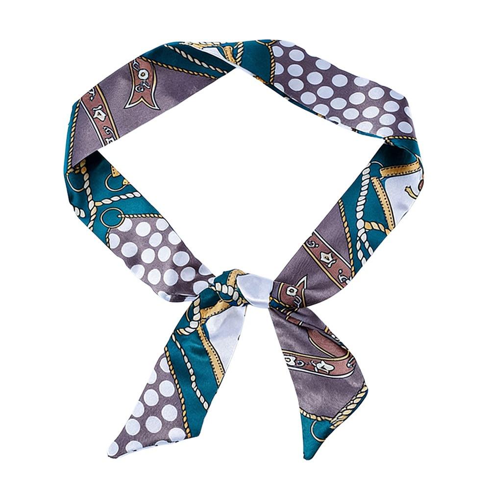 Long Slender Scarf Double-Sided Streamer Handbag Handle Ribbon Hair Band  Neckwear/Wrist/Waistband