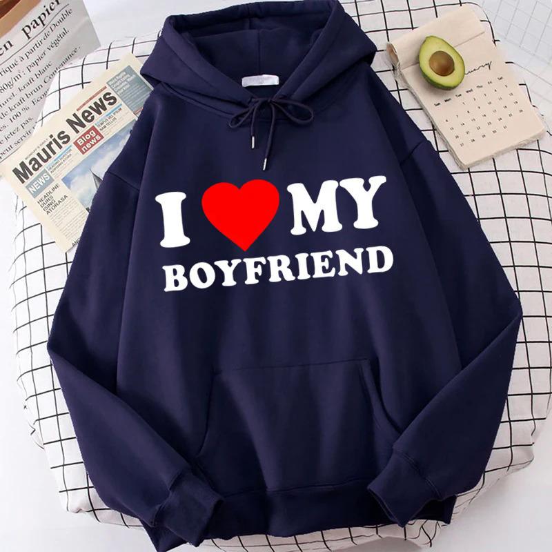 Толстовка с капюшоном I Love My Boyfriend Girlfriend