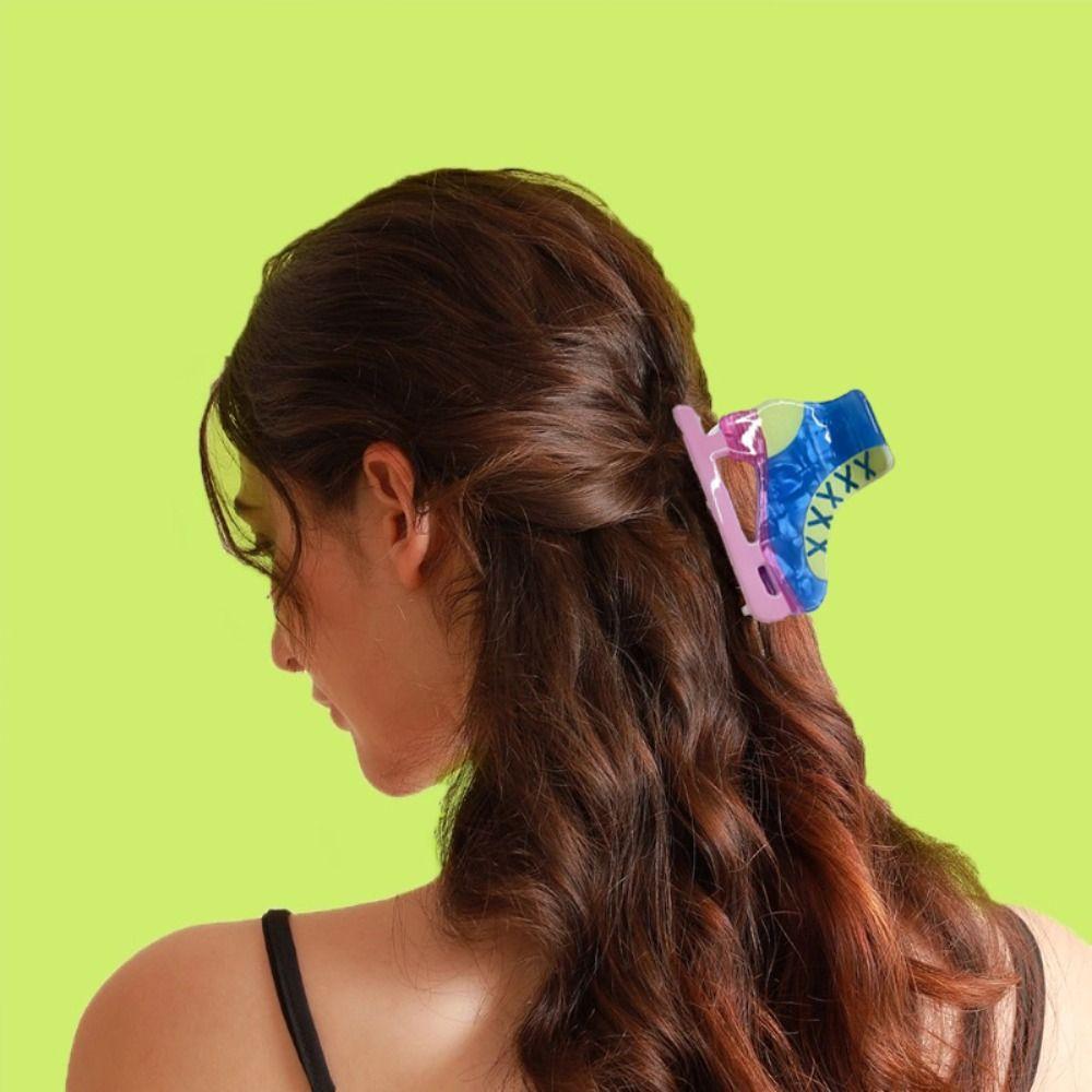 Sports Style Badminton Hair Claw PVC Book Shape Hair Clip Cute Roller Skates Shark Clip  Party