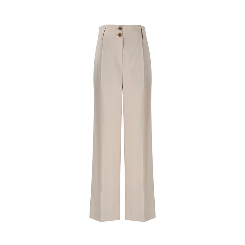 SOUP High-Waisted Pintuck Wide Pants (Sz4Lp37)