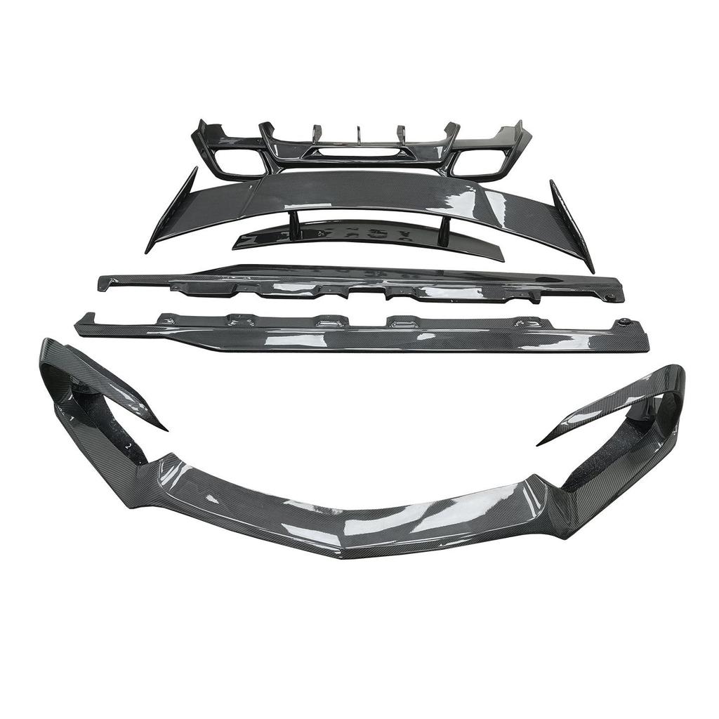 Mercedes AMG GT/GTS/GTC Carbon Fiber Body Kit: Front Lip, Rear Lip, Side Skirts, Rear Spoiler, Wind Deflectors.