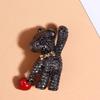 Lovely  Bear Carrying A Heart Brooches Pins Bag Hat Decoration For Women'S Clothes Backpack Badge Jewelry Gift