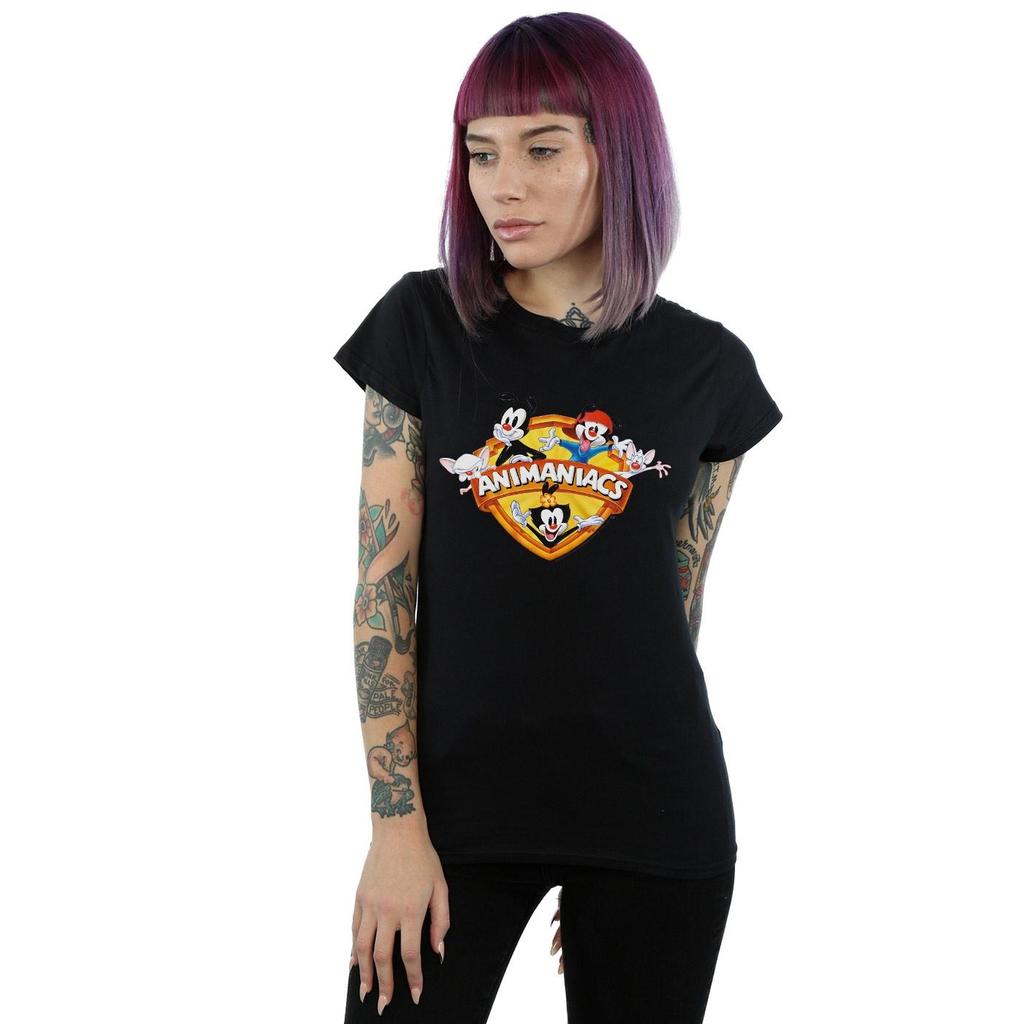 Animaniacs Womens/Ladies Group Shield Cotton T-Shirt