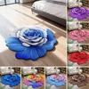 Floor Mat 3D Floral Design Non-Slip Dot-Embossed Backing Quick-Drying Plush Carpet Soft Comfort