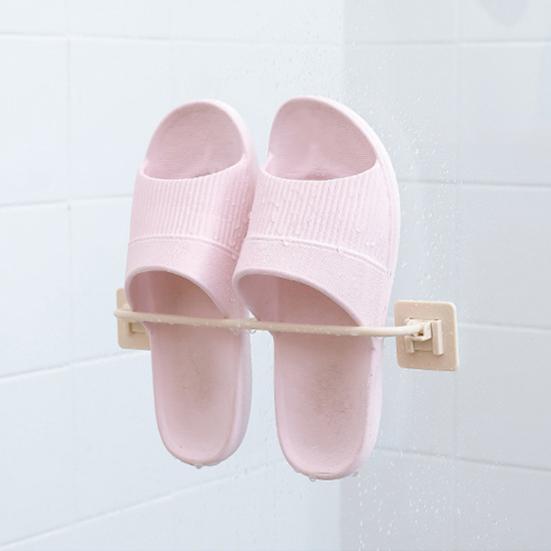Shoe Rack Foldable Bathroom Slipper Rack Wall Mounted Punch-free Easy Access And Space Saving Shoe Organizer