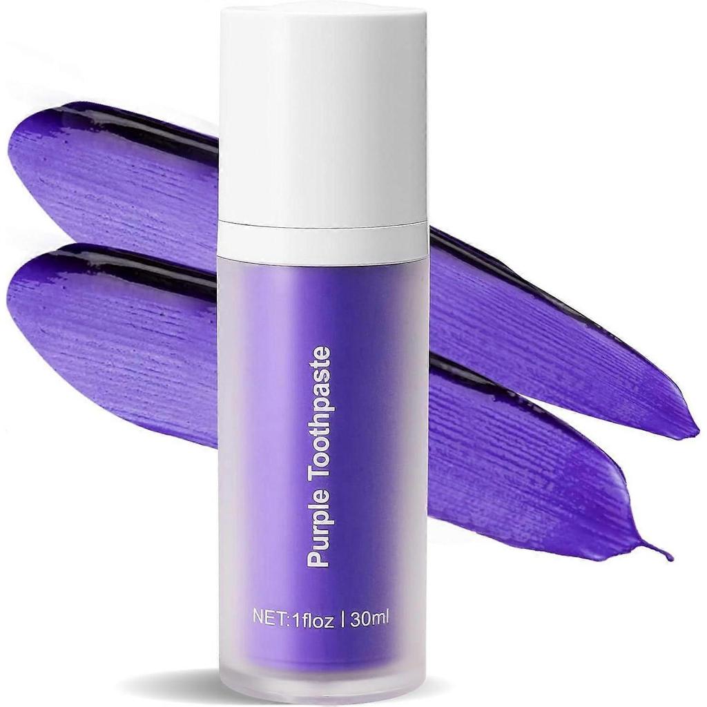 Purple Toothpaste for Teeth Whitening, Teeth Whitening Toothpaste, Tooth Stain Removal, Tooth Stain Removal Colour Corrector - 1 Fl Oz less